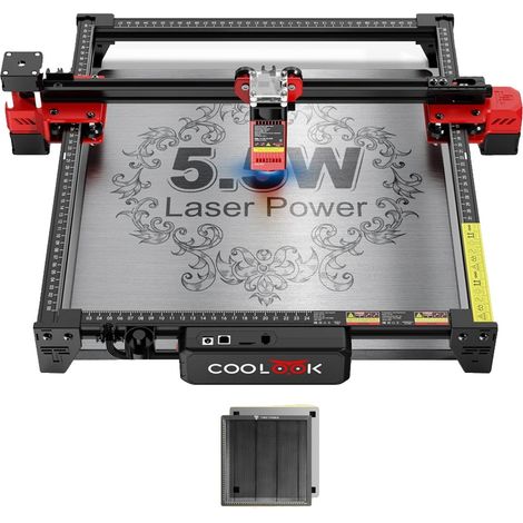 Grabadora láser CNC, corte de precisión de 90 W, compatible con software, 1 unidad, 90 W CK1-55, enchufe europeo. (1/2)