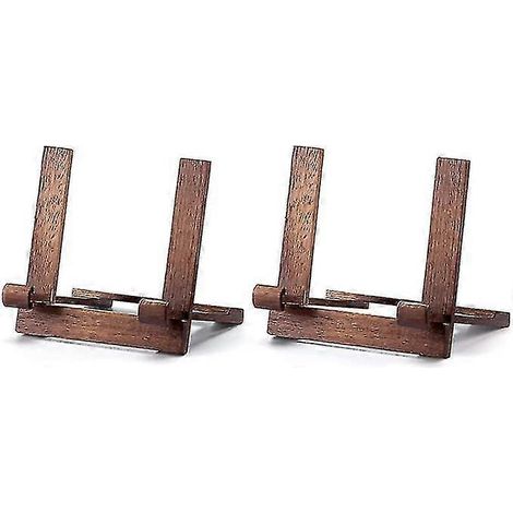 Lot de 2 présentoirs en bois avec chevalet pour cadres photo et cartes. Décoration (1/5)