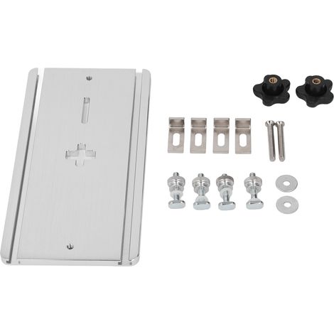 Placa de inserción de aleación de aluminio para mesa de fresadora eléctrica, tablero plegable para trabajos de carpintería. (1/5)