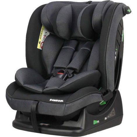 Silla de auto reversible evolutiva - BAMBISOL - AY913PLUSN - Grupo 0+/1/2/3 - I-Size - Inclinable - Reductor - Negro