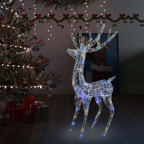 Renne de Noël Décoration de Noël Acrylique XXL 250 LED colorées 180 cm 93628 (1/5)