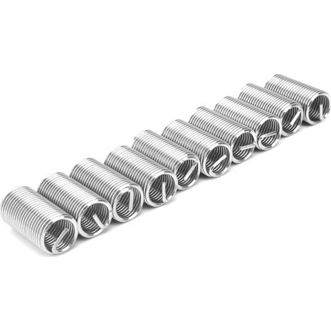 50 Gewindeeinsätze M1,6 x 0,35 1,5D, Gewindereparaturbuchsen, Reduziermuttern, Befestigungselement aus Edelstahl, Länge 1,5D, Packung mit 50 Stück (1/5)