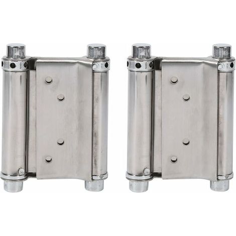 Cerniere a molla a doppia azione in acciaio inox, 2 pezzi, cerniere per portiere auto, cerniere per porte a battente con capacità di carico fino a 15 kg -Crezuo