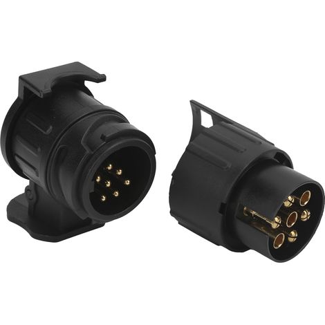 Adaptateur Remorque 2 Pièces Kit Convertisseur 7 à 13 Broches et 13 à 7 Prise Camion Caravane Câble Alimentation (1/5)
