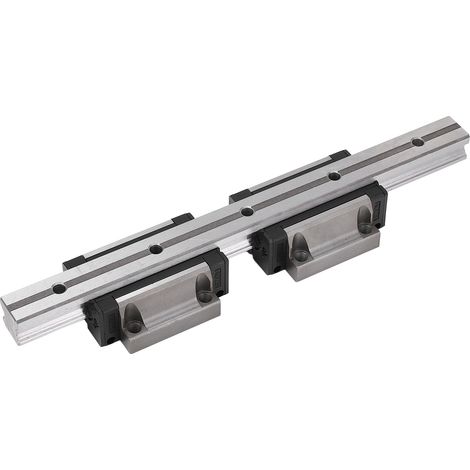 Glissière linéaire 300mm avec 2 blocs chariots HGW25CC pour CNC, guide à billes en acier (1/5)