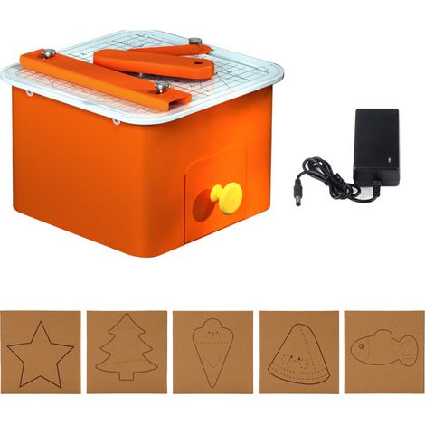 Coupe-carton électrique, outil de découpe sécurisé pour les loisirs créatifs, machine à découper le papier pour les activités artistiques à la maison et en classe. Coupe-carton, version standard, pris (1/5)