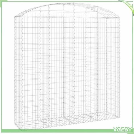 Panier de gabions arqué - FAFEICY - 153480 - 200x50x200/220 cm - Fer galvanisé - Fil 3,5 mm (1/4)