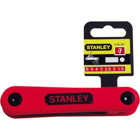 Llaves Allen plegables Stanley, 7 unidades, 1,5-6 mm