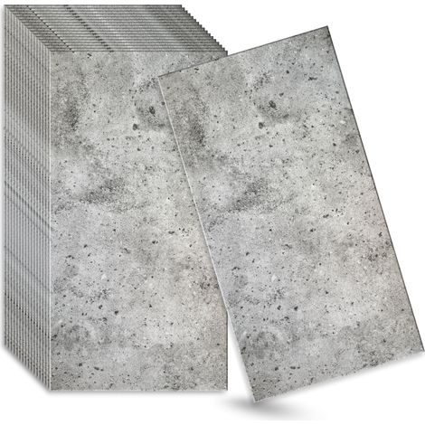 Verdico Panneaux muraux 3D Polystyrène - Gris - 100x50 Cm - 24 pièces - Béton architectonique - 12 m2