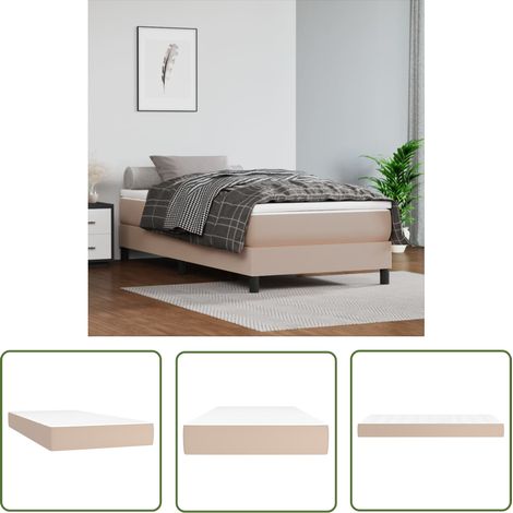 The Living Store Matelas de lit à ressorts ensachés Cappuccino 90x200x20 cm - Matelas - Matelas À Ressorts Ensachés - Matelas Capitonné - Literie - Sommier (1/5)