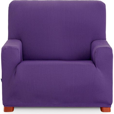 Housse de canapé 1 Place Universelle et Polyvalente - Housse de canapé Violette protectrice Facile à Placer pour Dossier, siège et accoudoirs, Violet (1/5)