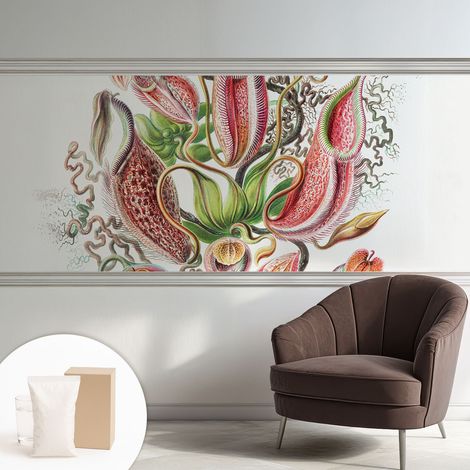 Papier peint intissé classique moderne pour salon et chambre à coucher Décoration rapide avec colle Détails végétaux 250x104 cm (1/5)