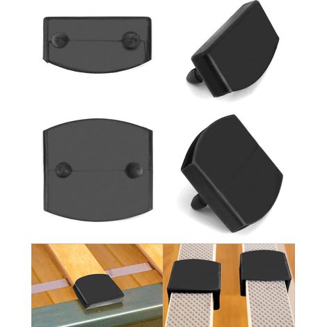 36 embouts de sommier en plastique, supports de lattes latérales et centrales de rechange pour lits simples, doubles et king size (55 mm x 9 mm à l'intérieur)
