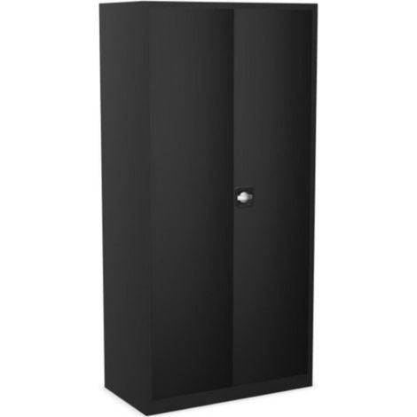 STIER Universalschrank 1950 x 920 x 420 mm Tiefschwarz verschweißt mit 4 Fachböden (1/3)