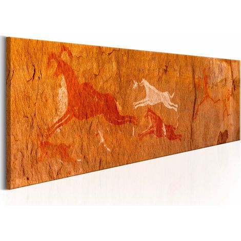 Tableau peintures rupestres - 135 x 45 cm (1/4)