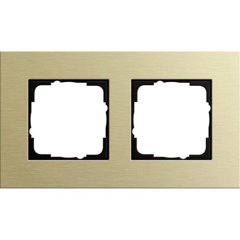 Gira Marco embellecedor 2f Gira Esprit Alum.Oro claro(elox.) [0212217], 0212 217
