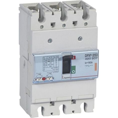 Disjoncteur magnétothermique DPX³250 pouvoir de coupure 25kA 400V - 3P - 160A - LEGRAND