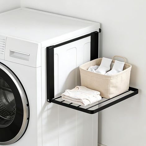 1 Étagère magnétique, extensible, acier, 40,5x25 cm, pour machine à laver et sèche-linge (1/5)