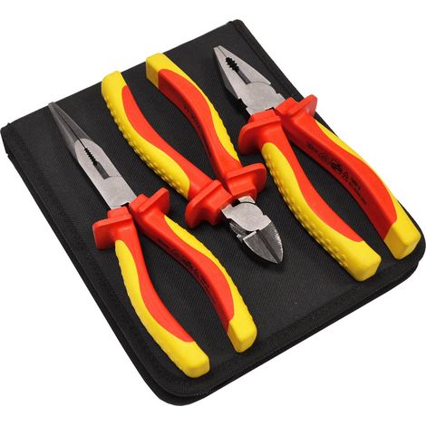 Faithfull Tools, Faiplvdeset VDE, set di pinze con sacchetto trasparente (3 pezzi) (1/5)