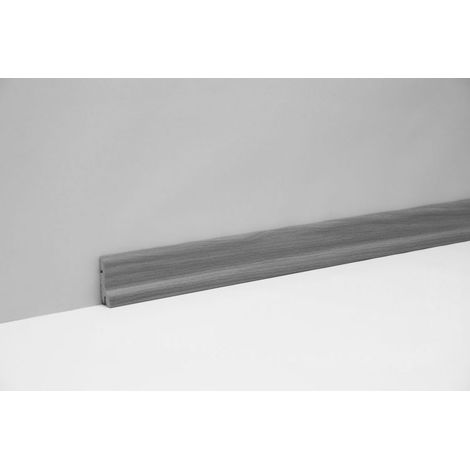 Classen Clip-Fußleiste 240 cm 40 x 20 mm Kiefer grau Leisten (1/2)