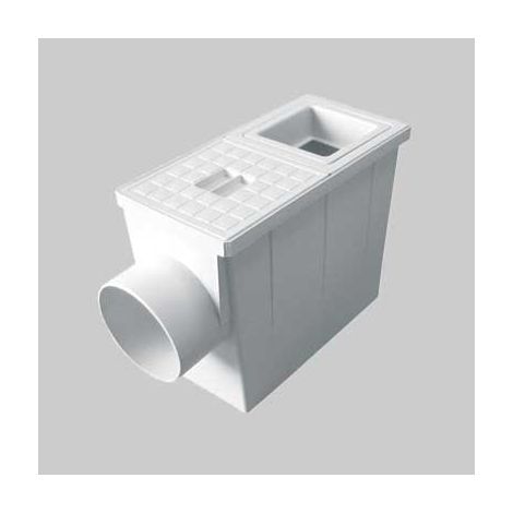 Pozzetto pluviale r. quadro 80x80/100x100 mm - scarico diametro 100 mm