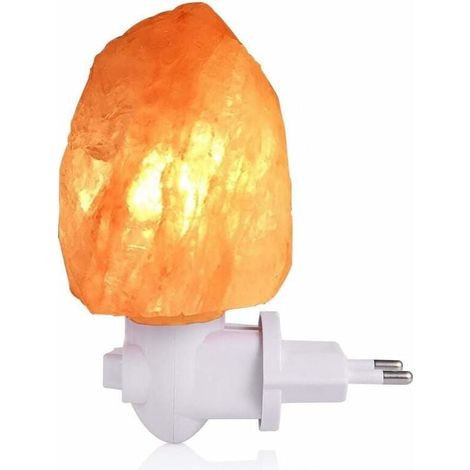 Veilleuse 10W Lampe à Sel Himalaya en Cristal Naturelle 400g [Classe énergétique A+]