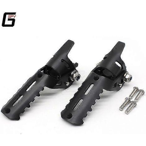 2225 mm für BMW R1250GS, R1200GS, R1250GS (2013–2021), Adventure, LC, Highway, klappbare Fußrasten mit Klemmen – Schwarz
