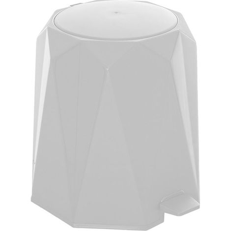 Pattumiera da Bagno a Pedale 6 Lt Moderno Diamond - Colore: Bianco