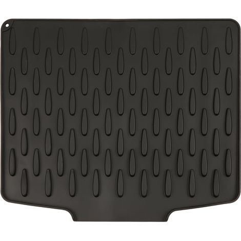 Silikon-Abtropfmatte für die Küche: Abgewinkelte, faltbare Silikonmatte – für Geschirr und Besteck in der Küche – für Kochbegeisterte und moderne Haushalte (40 x 32,5 cm) (1/5)