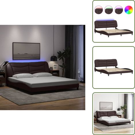 Cuscino testiera - vidaXL Giroletto con LED senza Materasso Hvar 180x200 cm Tessuto -