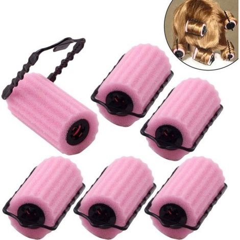 DIY-Schwamm-Haarwickler-Set, kleine magische Haarwickler, Schaumstoffwickler (Pink) (1/5)