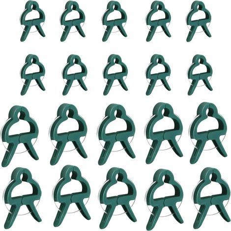 Lot de 100 pinces pour plantes grimpantes, pinces réutilisables pour tomates, roses, concombres et autres plantes grimpantes (50 grandes + 50 petites)