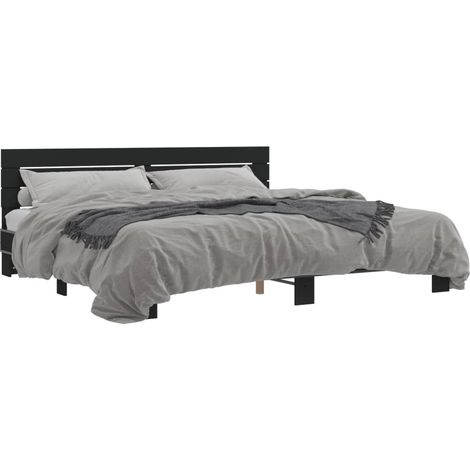 Maison Exclusive - Bettgestell Schwarz 200x200 cm Holzwerkstoff u