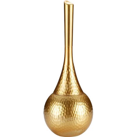 Cepillo de baño dorado independiente con mango de 30 cm - Cepillo para suelos de baño para limpiar rincones de difícil acceso