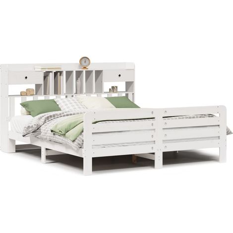 Maison Exclusive - Giroletto con Libreria senza Materasso 180x200 cm in Legno Pino
