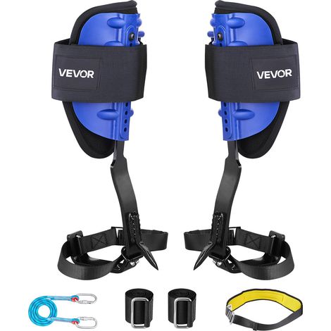 Griffe Élagage Charge 159 kg Grimpette Élagage Hauteur Réglable 40-49,5 cm Crampons Escalade Arbre Éperons Escalade Acier pour Cueillette Fruits, avec Sangles Auto-agrippantes, Harnais Sécurité (1/5)