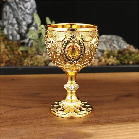 Goblet En Métal - Style Médiéval Vintage - Capacité 30 ml - Pour Décoration De Table Ou Collecte - 1 Pièce (1/5)