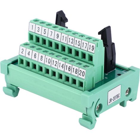 Bornier de connexion pour module PLC IDC-20P, câblage sur rail DIN 35 mm, fournitures électriques (1/5)