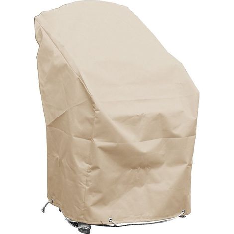 Housse chaises de jardin empilables L 70 x l 65 x h 70 Beige (1/3)
