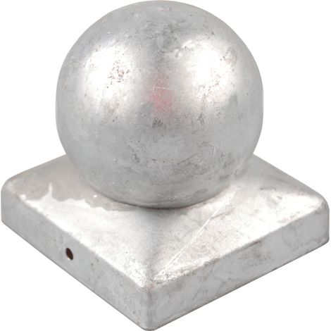 Pfostenkappe verzinkt 71 mm Kugel Abdeckkappe für Pfosten 7 x 7 cm (1/3)
