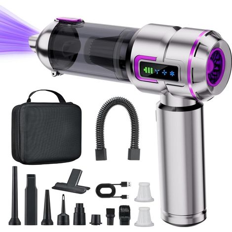 Akku Handstaubsauger 27000Pa kabellos mit 4 Funktionen, USB-C, HEPA-Filter (1/5)