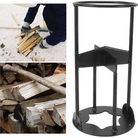 fendeuse à bûches, séparateur de bûches pour le camping, fendeuse à bûches domestique, fendeuse à bûches en métal (1/5)
