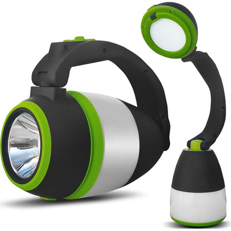 Lampe LED 3en1 camping lampe de bureau lampe de poche 1W 60-200lm Blanc froid 6000K 18650 1500mAh fonction banque de puissance (1/5)