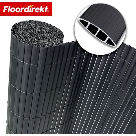 Sichtschutzzaun PVC Grau 100 x 500 cm
