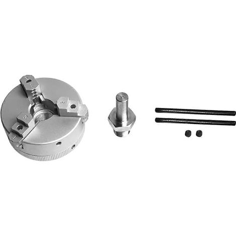 Mini mandrin à trois mors, compatible avec les tours, les meuleuses d'établi et les perceuses électriques, en alliage d'aluminium, autocentrant, mandrin de tournage pour le travail du bois B. (1/5)