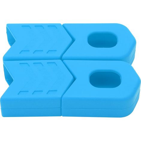4 Protections de Manivelles en Silicone pour VTT Tout-Terrain, Capuchons Bleus pour Bras de Pédalier VTT DH/XC (1/5)