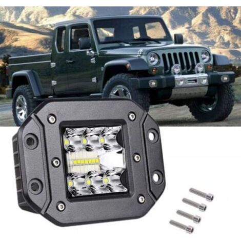 Rampe de Phare LED, 5 Pouces 39W, projecteurs lumière Feux de Travail pour Offroad Voiture camions SUV ATV 4x4 Tracteur Bateau,6000k feu antibrouillard