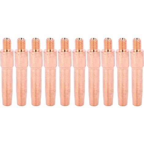 10 embouts de torche de soudage MIG L45, buses conductrices en cuivre rouge pour machine à souder (1/4)