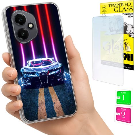 Funda para Honor X7d / 400 Smart Photo Cover Case Back Case + cristal 9H (1/5)