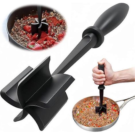 Hachoir à viande multifonctionnel pour hamburgers - Presse-viande manuel pour bœuf haché, pommes de terre et dinde hachée, antiadhésif, outil de cuisine pratique (1 pièce) (1/5)